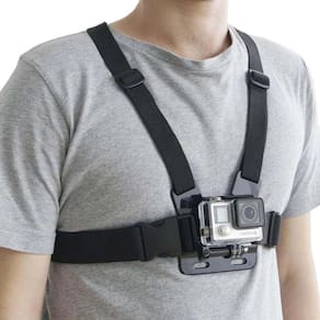 Suporte de Peito Peitoral Ajustável P/ Camera Esportiva Eken H9R Sjcam Moto Bike Cinturão Chest Mount Sport