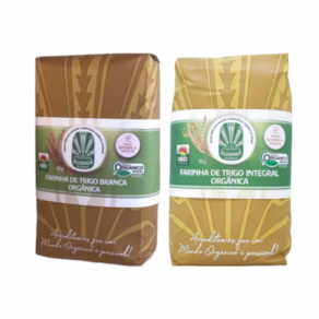 Kit 2 Farinhas de Trigo Orgânica Alvorada: Branca, Integral