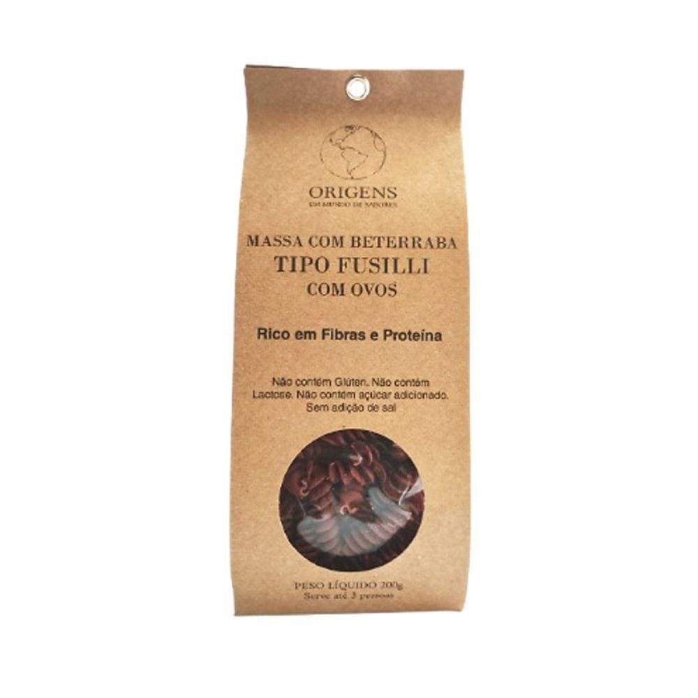 Kit 3X: Macarrão Fusilli Com Beterraba Sem Glúten Origens 200g