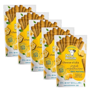 5 Petisco Pet Delícia para Cães Cheese Sticks 120g