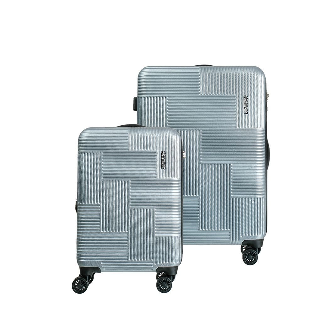 Conjunto de Malas Abs Expansível American Tourister By Samsonite Cuiabá Cadeado Tsa 2pcs P/m Prata