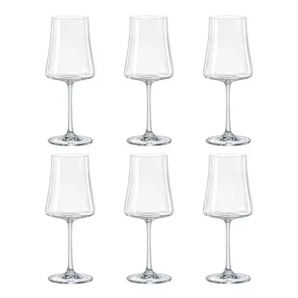 Jogo de 6 Taças Xtra Vinho Branco Cristal 360ml Xtra Bohemia