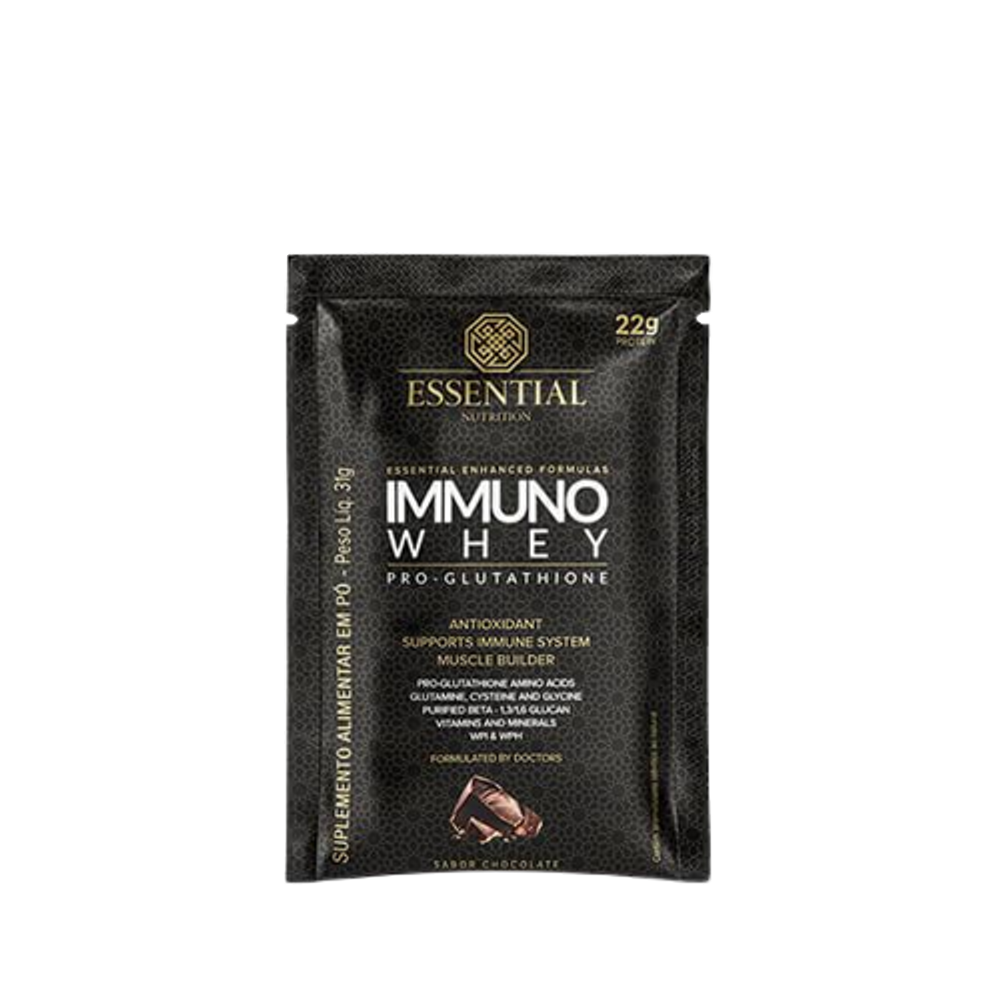 Kit 2X: Immuno Whey Cacao Sachê Essential Nutrition 31g