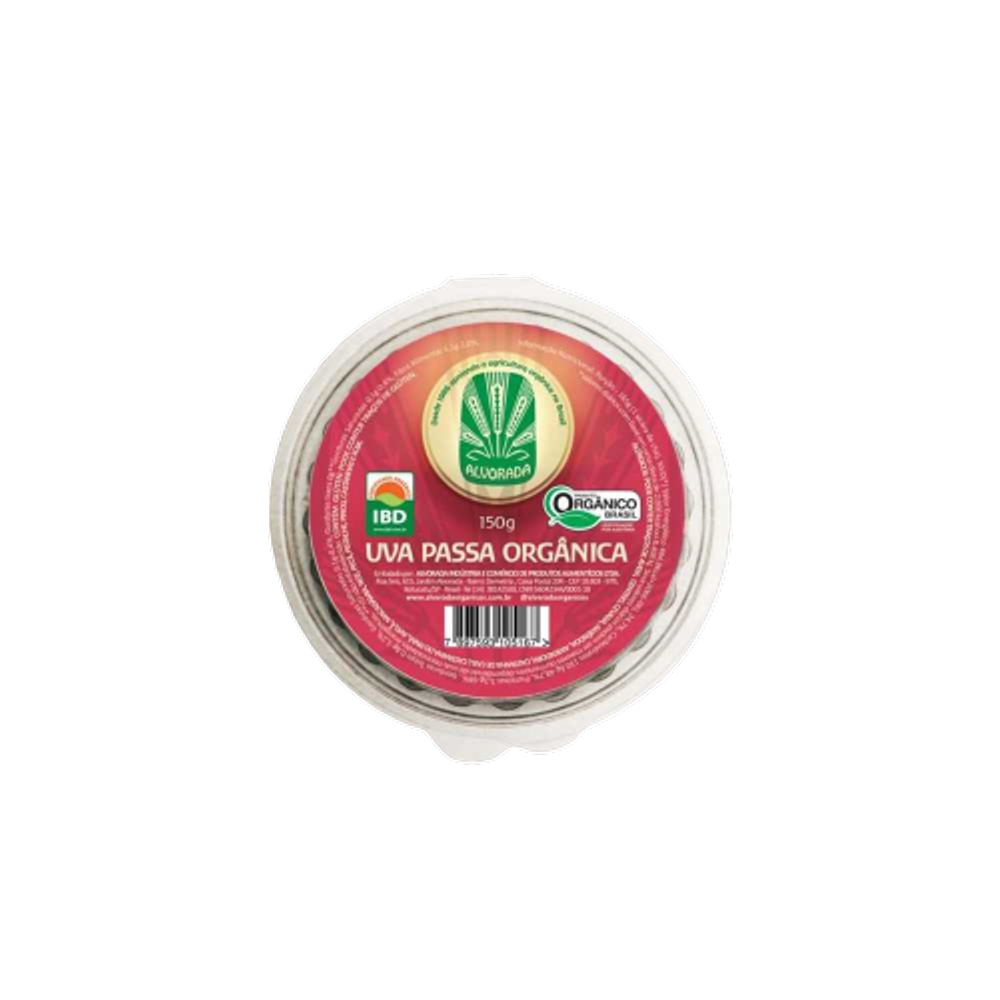 Kit 6X: Uva Passa Orgânica Sem Açúcar Alvorada 150g