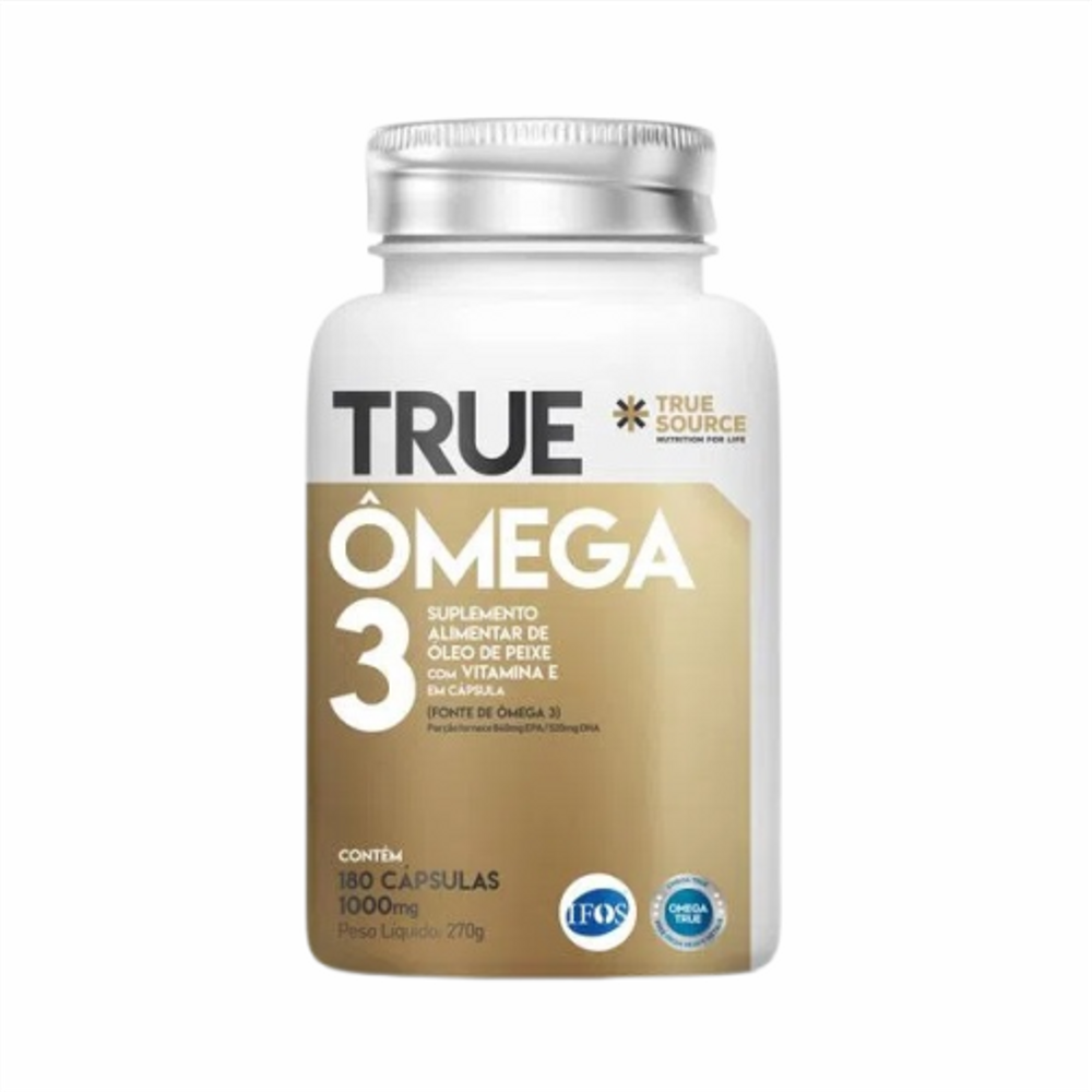 Kit 2X: Ômega 3 com Vitamina E 1000mg True Source 180 Cápsulas