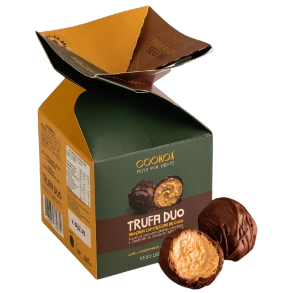 Kit 2X: Trufa Duo com Ganache Caramelo Cookoa 135g
