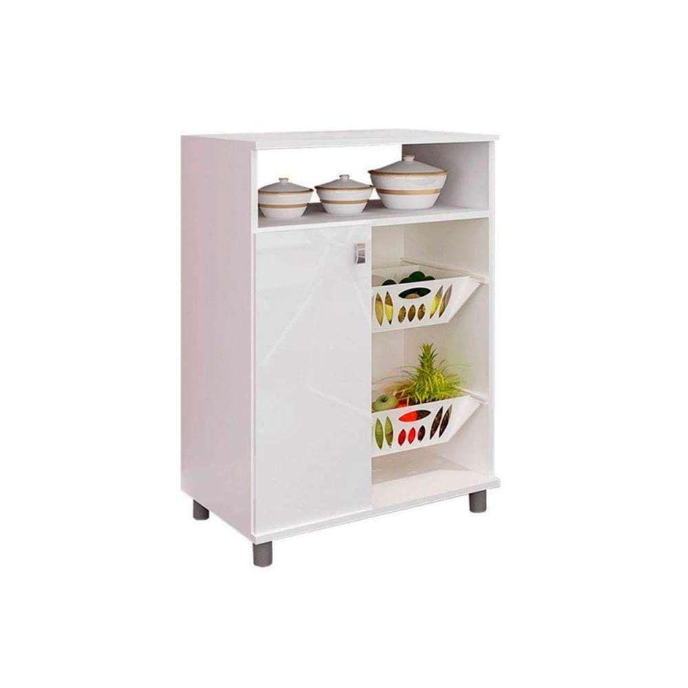 Balcão Fruteira Cozinha FR2003 c/ 1 Porta 60cm Branco - Movelbento