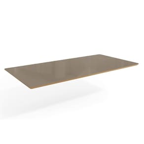 Tampo Mesa Sala de Jantar Madeirado c/Vidro TA45 Retangular 90x180cm Freijó/Bronze - Kappesberg