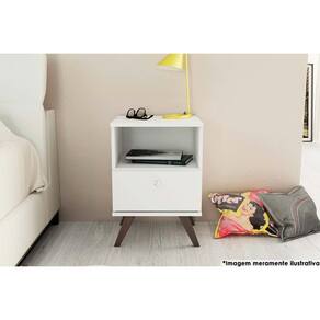 Mesa Cabeceira RT3019 c/ 1 Gaveta Branco - Movelbento
