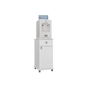 Balcão de Escritório Multiuso ASM153 c/ 1 Porta e 1 Gaveta Branco - Movelbento