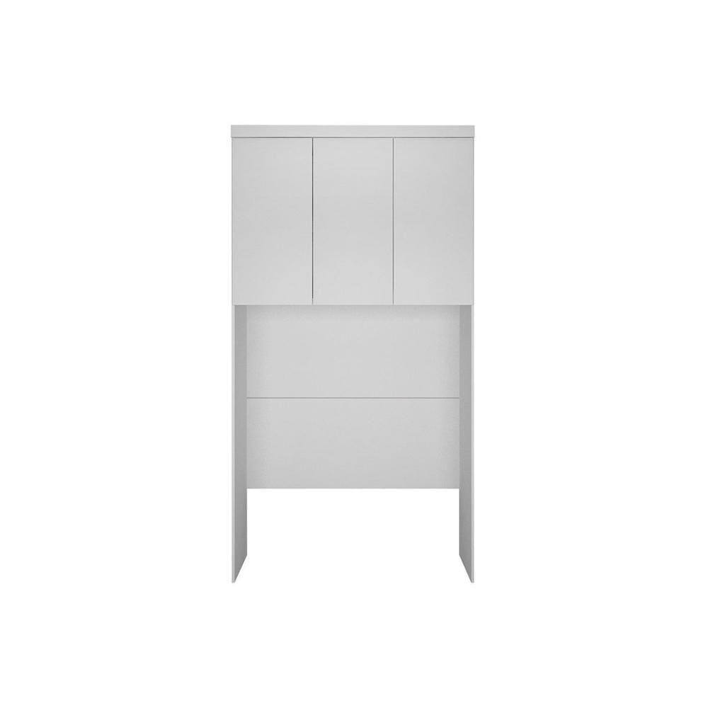 Modulado de Quarto Armário Ponte Aéreo Solteiro Rizon c/ 3 Portas Branco - Novo Horizonte