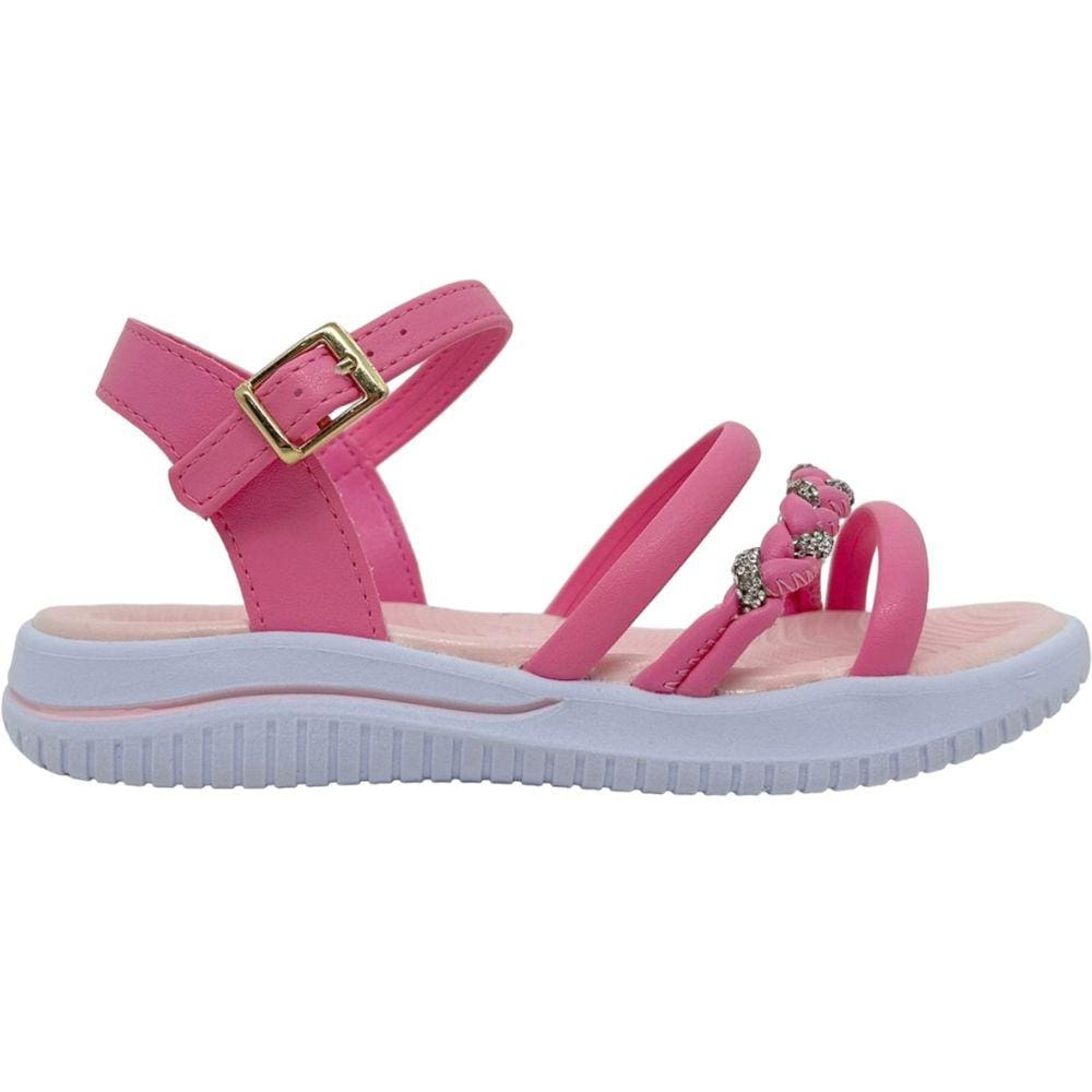 Sandália Infantil Menina Casual Dia a Dia com Strass Flex Anatômico Kidy 191.1051