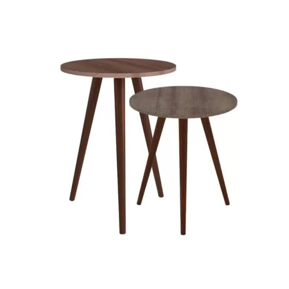 Mesa Lateral p/ Sala RT152 2 Un Rustico - Movelbento
