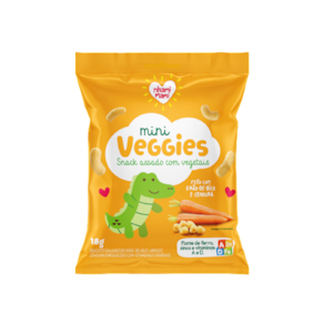 Snack Infantil Mini Veggies Grão de Bico e Cenoura Nhami Mami 18g