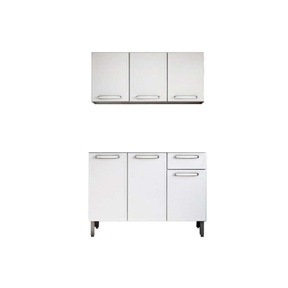 Cozinha Modulada Bertolini Evidence 2 Peças (1 Armário + 1 Balcão) C2P07 Branco