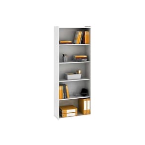 Estante de Livros ESM201 c/ 4 Prateleiras Branco - Movelbento