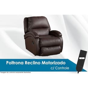Poltrona do Papai Reclinável Buenos Aires Magnum Zero Wall Motorizada Giro e Balanço Courano Marrom - Probel