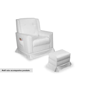Poltronas de Amamentação c/ Peseira Elegancy Lilye Baby Balanço Courano Branco - Probel
