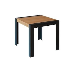 Mesa para Cozinha Grace + Tampo Madeirado 90x90cm Cinza/Nature - Cimol