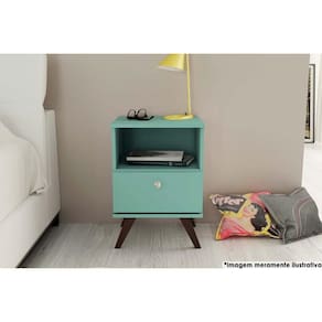 Mesa Cabeceira RT3019 c/ 1 Gaveta Oliva - Movelbento