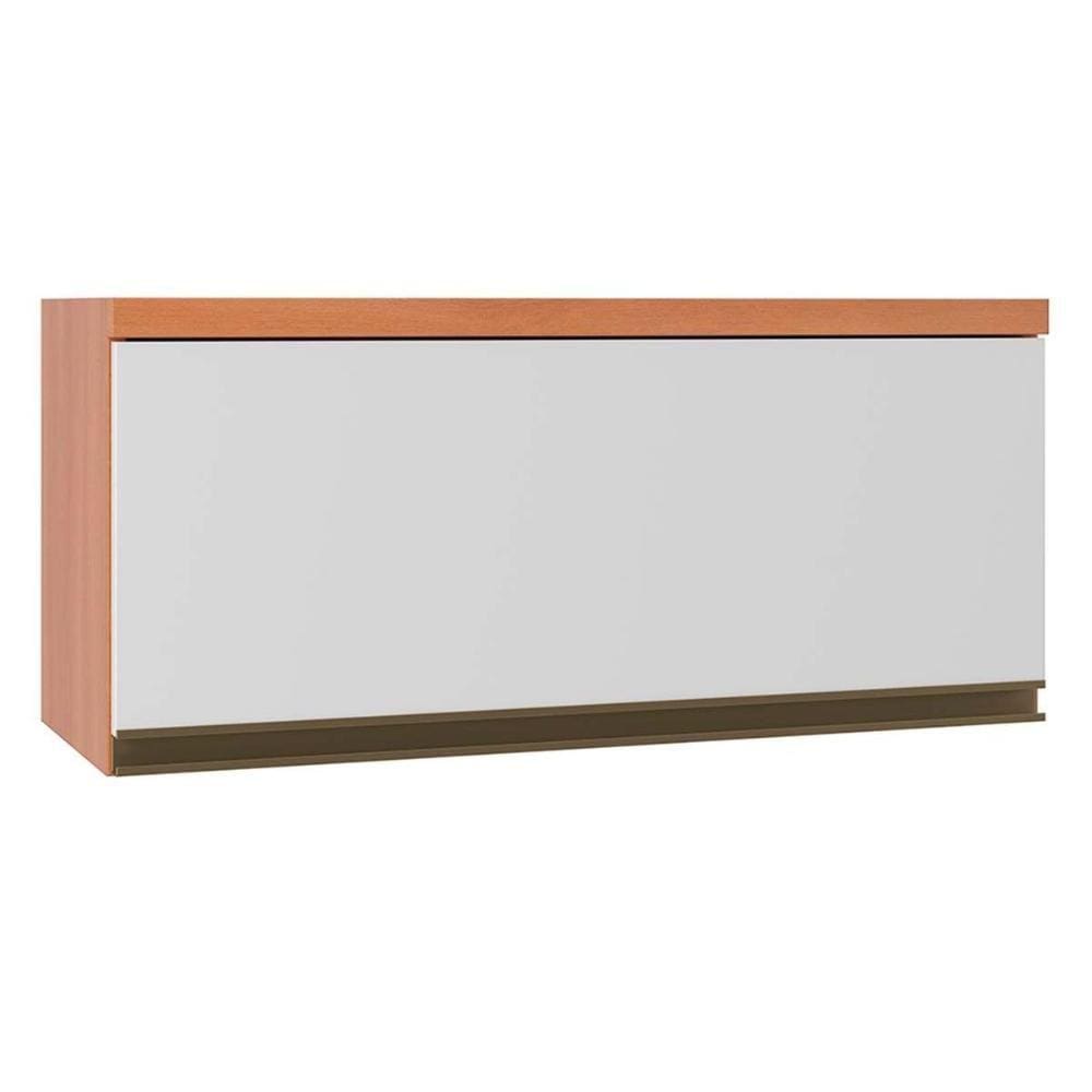 Armário de Cozinha Modulado Macadâmia 1 Porta 80cm Freijo/Branco - Telasul