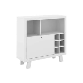 Adega de Sala Jantar AD5002 Bar p/ 6 Garrafas Branco - Tecno Mobili