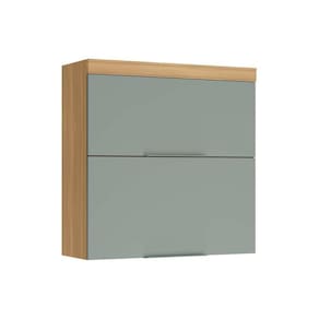 Armário de Cozinha Modulado Marquesa c/ 2 Portas Basculante 80 cm Nature/Verde - Nesher