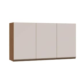 Armário de Cozinha Modulado Conecta c/ 3 Portas Off White/Ebano - Genialflex
