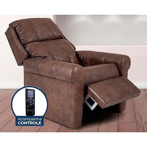 Poltrona Reclinável c/Massagem p/ Sala MH 1216 Two Way Courano Marrom - Herval