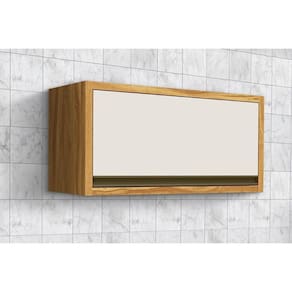 Armário de Geladeira p/ Cozinha Tempranillo 1 Porta Basculante 80cm Amendoa/Off White - Ronipa