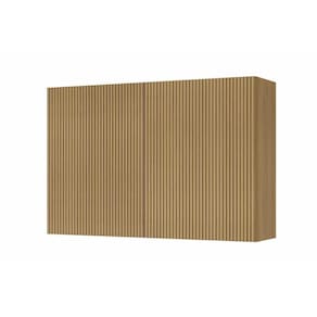 Armário de Cozinha Modulado Rainha c/ 2 Portas Ripadas 120 cm Nature - Nesher
