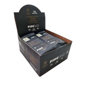 Barra de Proteína Chocolate Sea Salt Sem Açúcar 50g Pincbar 12 Unidades