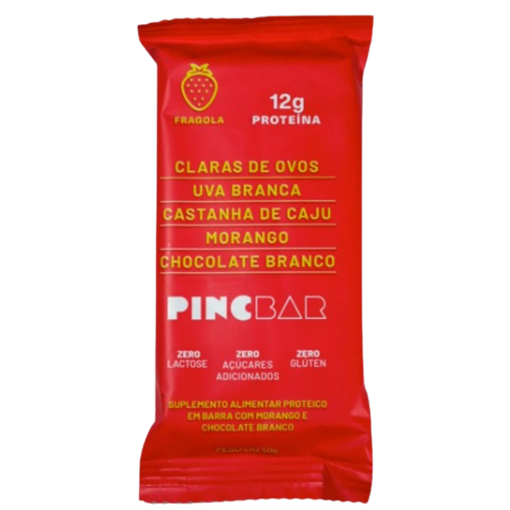 Barra de Proteína Fragola Sem Açúcar Pincbar 50g