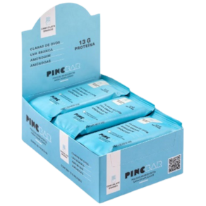Barra de Proteína Chocolate Branco Sem Açúcar 50g Pincbar 12 Unidades