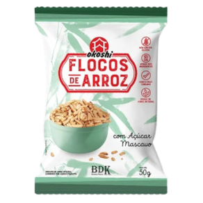 Flocos de Arroz Integral com Açúcar Mascavo Okoshi 50g
