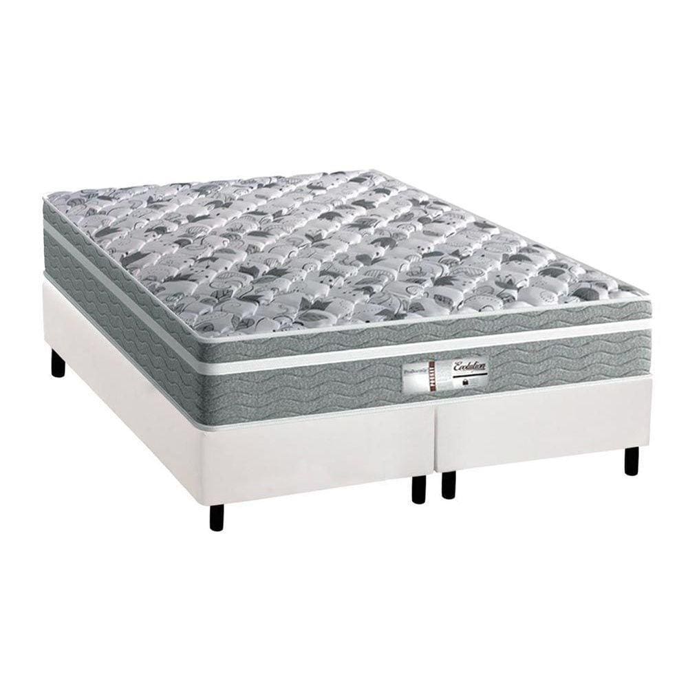 Cama Box Queen: Colchão Molas Ensacadas Probel MasterPocket Evolution + Base CRC Courano White(158x198)