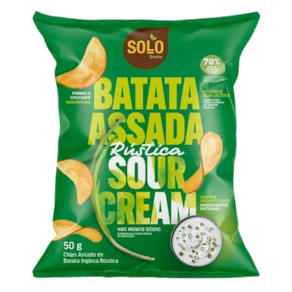 Kit 6X: Chips de Batata Rústica Assado Sour Cream Solo 50g