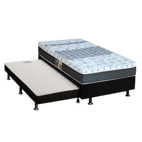 Cama Box c/Auxiliar Solteiro: Colchão Castor Bonnel Class + Base CRC Courano Black(88x188)