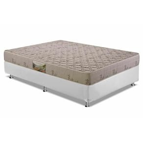 Cama Box Casal: Colchão Espuma D33 Herval Cannes + Base CRC Courano White(138x188)