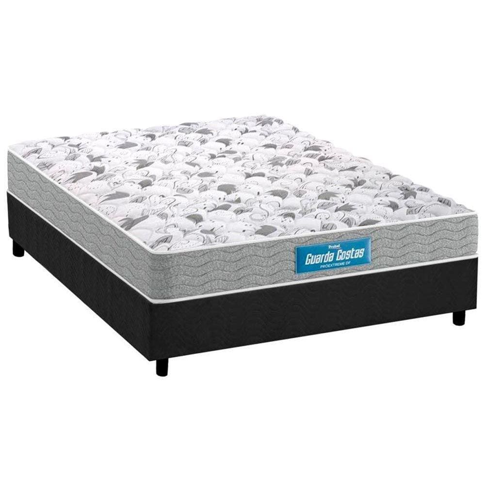 Cama Box Casal: Colchão Ortopédico Probel D45/EP Guarda Costas Próextreme + Base CRC Suede Gray(138x188)