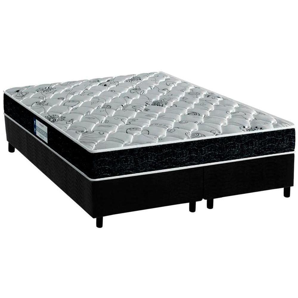 Cama Box Queen: Colchão Ortopédico Probel D45/EP Advanced Tech2000 + Base CRC Suede Black(158x198)