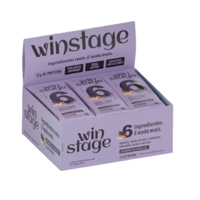 Barra de Proteína Amendoim com Chocolate 54g WinStage 12 Unidades