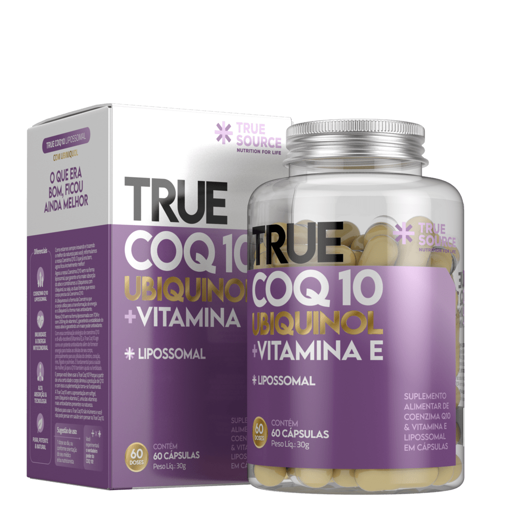 Coenzima Q10 Ubiquinol Lipossomal True Source 60 Cápsulas