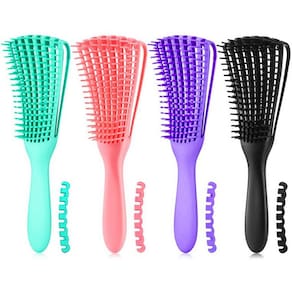 Pente de Cabelo Escova Polvo Multifuncional Cachos Fácil Desembaraço