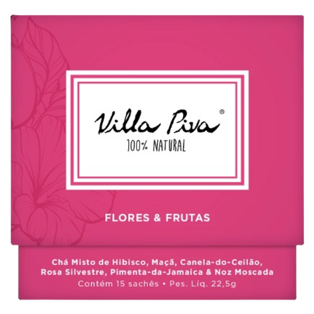 Kit 3X: Chá Misto flores e Frutas Villa Piva 15 Sachês