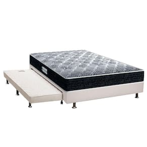 Cama Box c/Auxiliar Casal: Colchão Anatômico Probel D33EP Advanced Tech1500 + Base CRC Courano Branco(138x188)