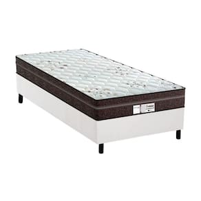 Cama Box Solteiro: Colchão Molas MasterPocket Ensacadas Probel ProDormir Evolution + Base CRC Courano White(88x188)
