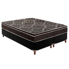 Cama Box Queen: Colchão Anatômico Paropas D28/EP Pasquale + Base CRC Rústico Black(158x198)
