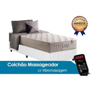 Cama Box Box Solteiro: Colchão Molas MasterPocket Ensacadas Anjos Commodite + Base CRC Courano White(96x203)