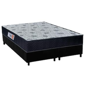 Cama Box Queen: Colchão Ortopédico Orthoflex Foggia Sogni Unic Face + Base CRC Suede Black(158x198)